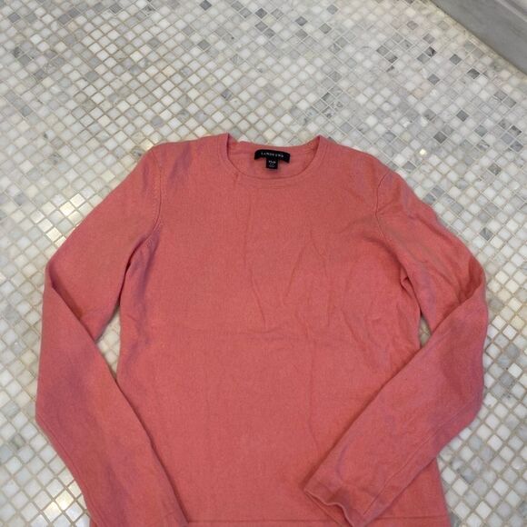 Lands End Pink Kaschmir crew neck sweater - Picture 4 of 8